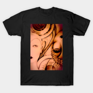 Art Deco two face spheres, Jacqueline Mcculloch T-Shirt